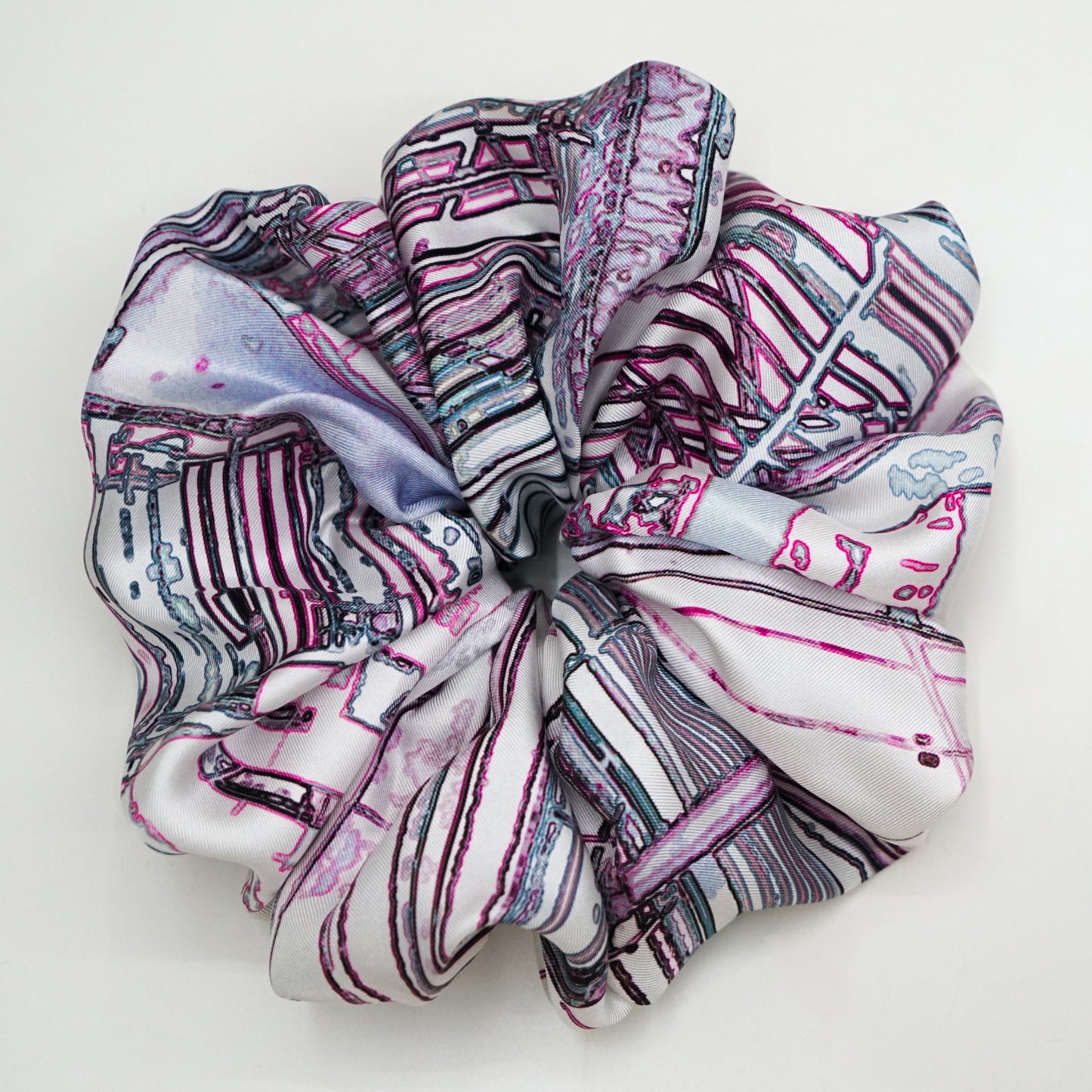 Invisibilis Moveré Premium statement silk scrunchie - Size Ultra Large - Made in Hong Kong - 真絲髮圈 - 香港製造